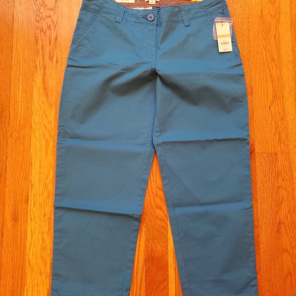 NWT Size 2 Blue Crown and Ivy Capri Pants